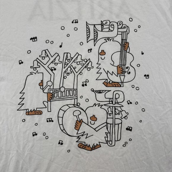 Aritzia | Women's Short Sleeve White Graphic Tee Band Instruments Size Small - Picture 4 of 11
